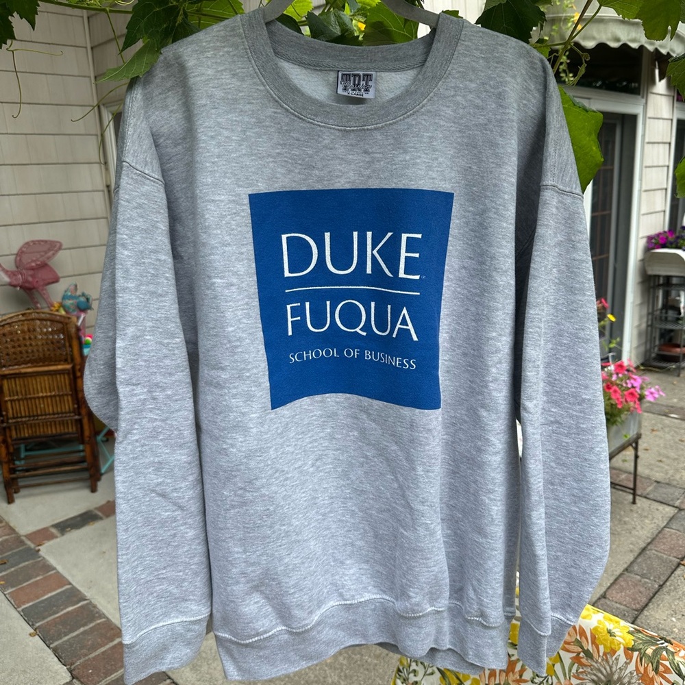 Duke university gray crew neck